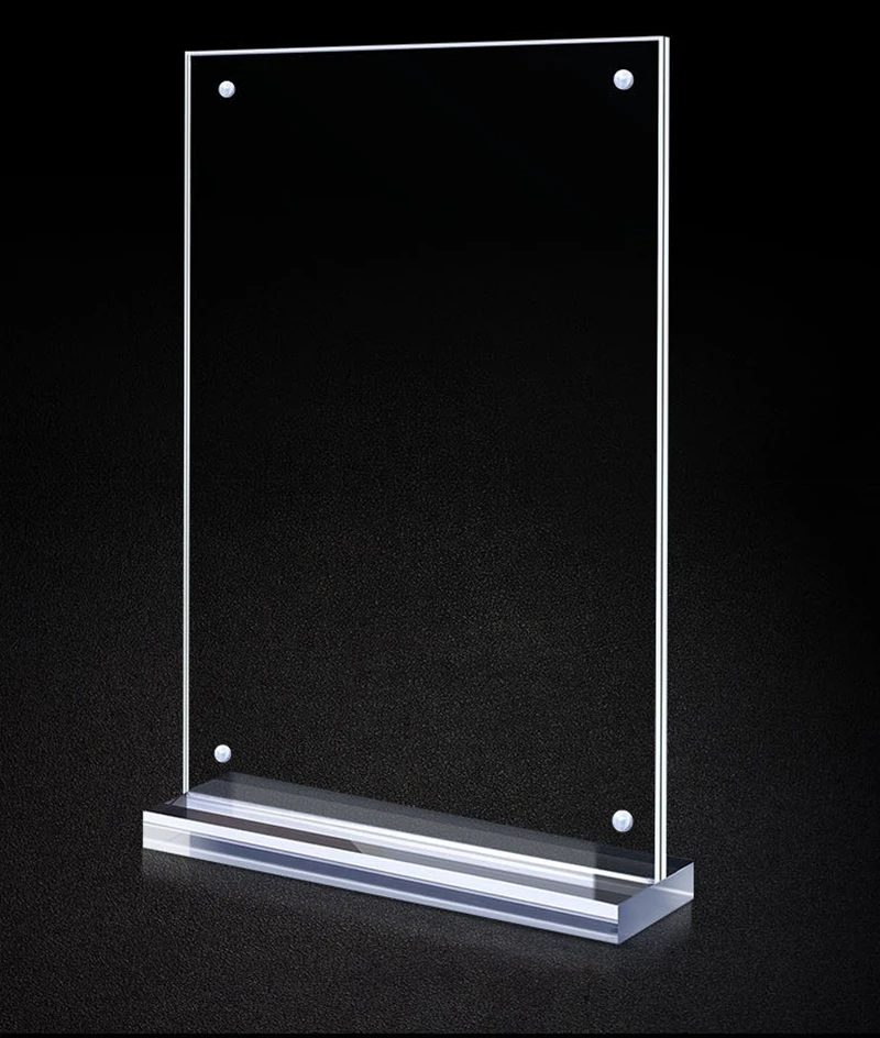 Custom A4 Strong Magnetic Acrylic Desk Card Conference Seat Board Advertising Display Card Table Sign Acrylic Sign Holder