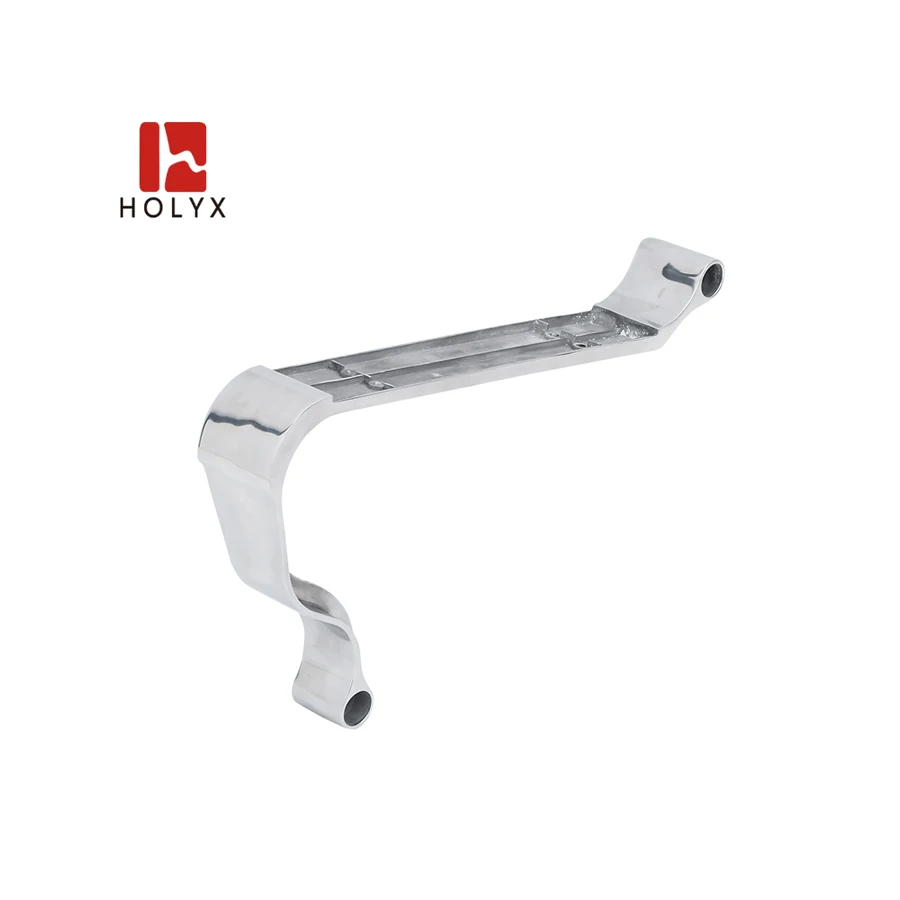 French polished aluminum furniture hardware parts folding armrest office chair