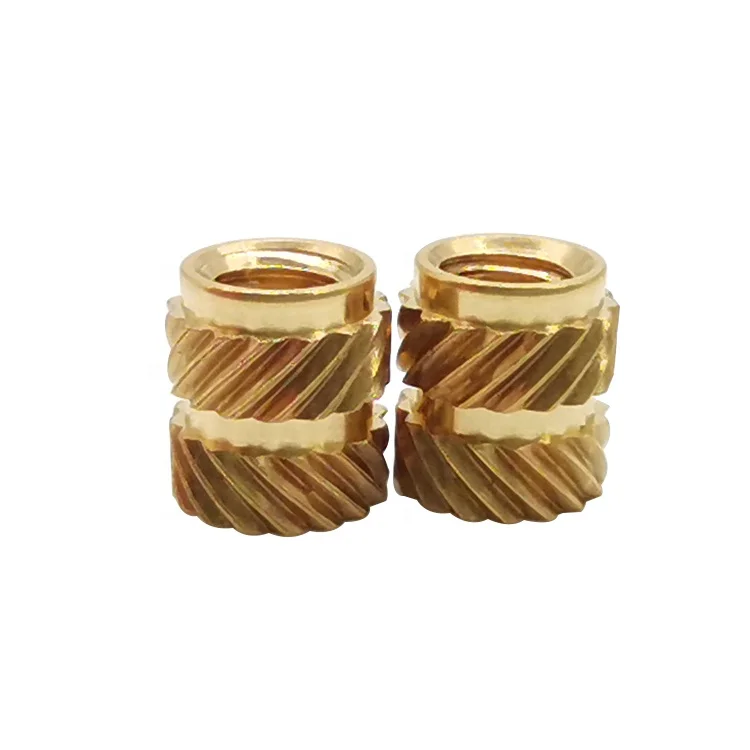 China Manufacturer M2 M3 M4 M5 M6 M8 Brass Threaded Insert Nut Knurled Inserts Nut