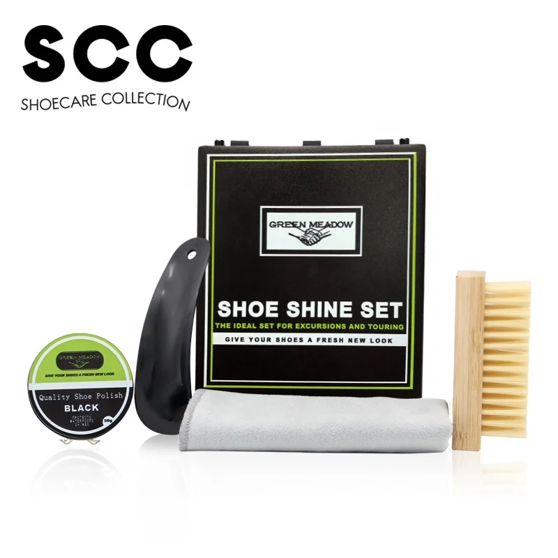 Factory Wholesale Cheap Portable Travel Leather Shoe Care Kit Cleaning Brush Shoe Shine Kit Shoe Polish Kit