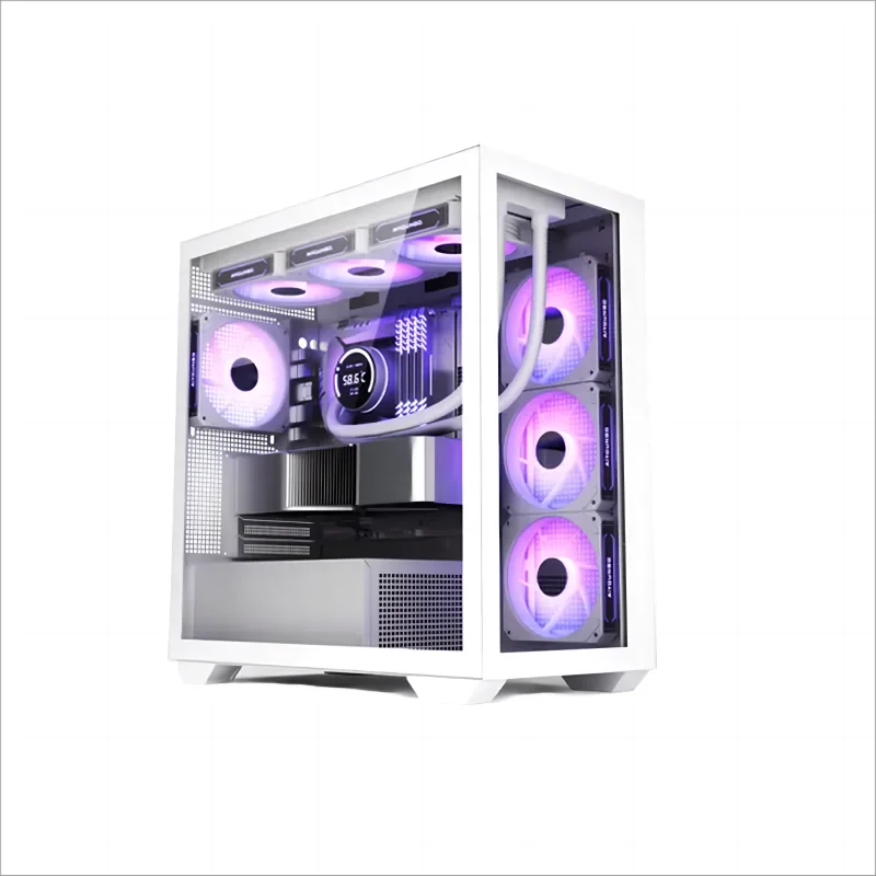 2023 High Quality Gaming PC Case Desktop Computer Gaming ATX Case Wide Cube Computer Case & Towers Double Chamber PC Cabinet