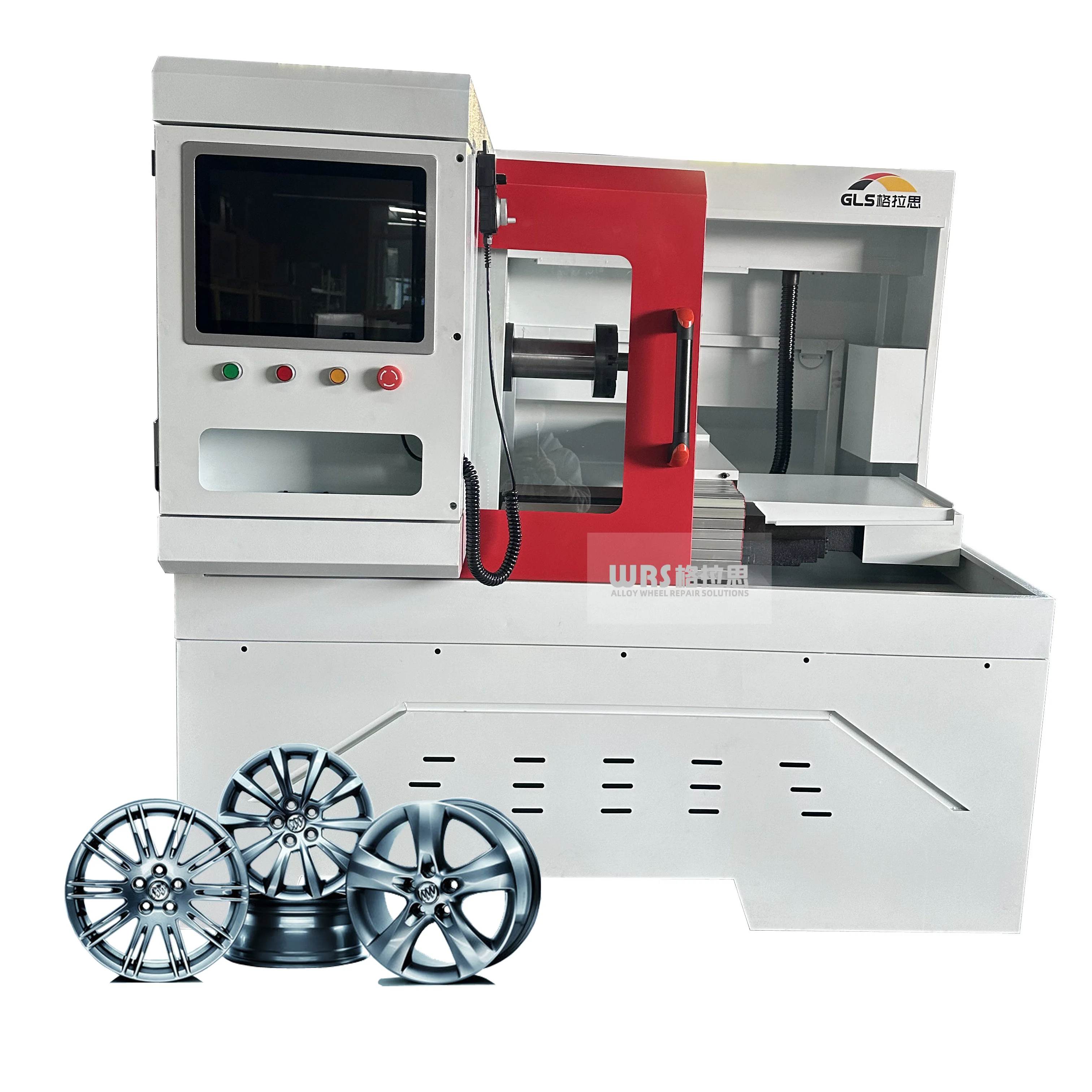 WRS AWR888 diamond cutting alloy wheel rim cnc lathe repair equipment machine with chuck and 3 jaws