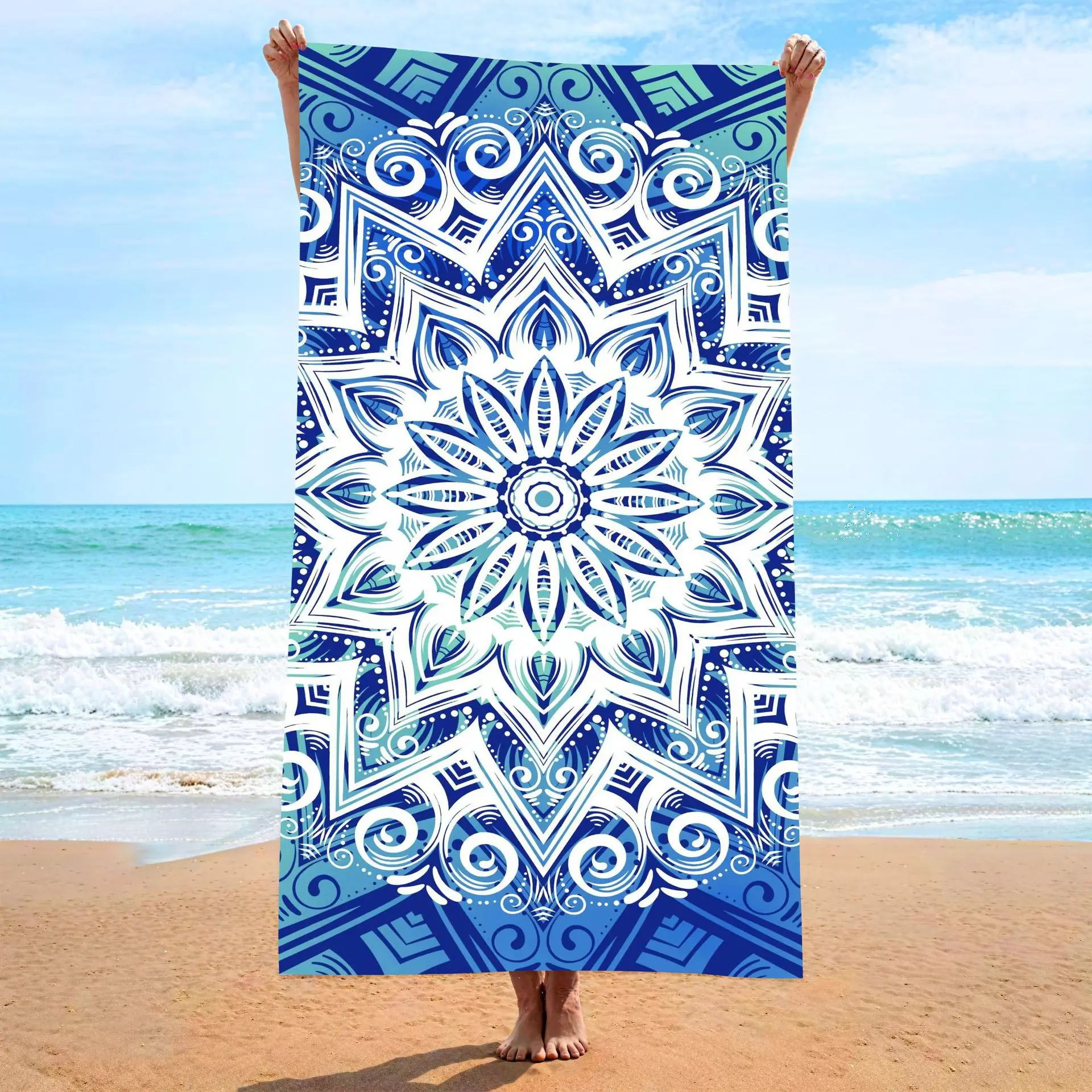High Quality Microfiber Beach Towel Quick Dry Sand-Free Customizable Design Logo Printing Gym Travel Pool Adult Bag Wholesale