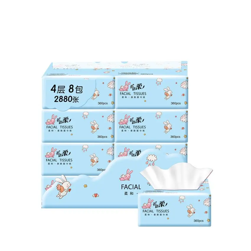 
High Quality Custom Big Pack Facial Tissue Paper In Bulk 