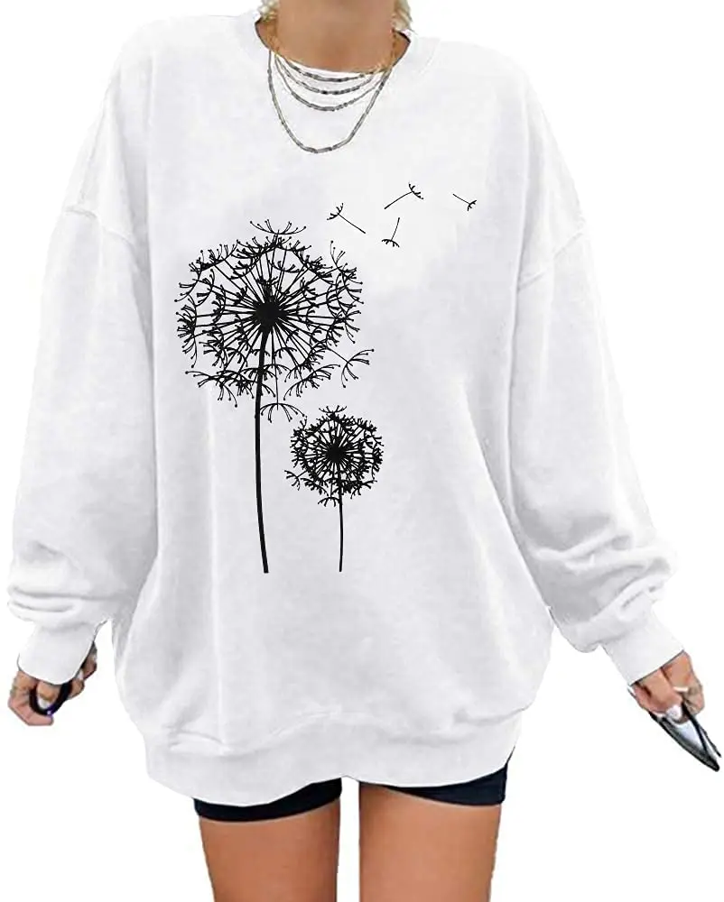 Streetwear Casual Loose Crew Neck Custom Oversized Hoodie Running Sports Fitness Pullover Tops Leisure Sweatshirts for Women