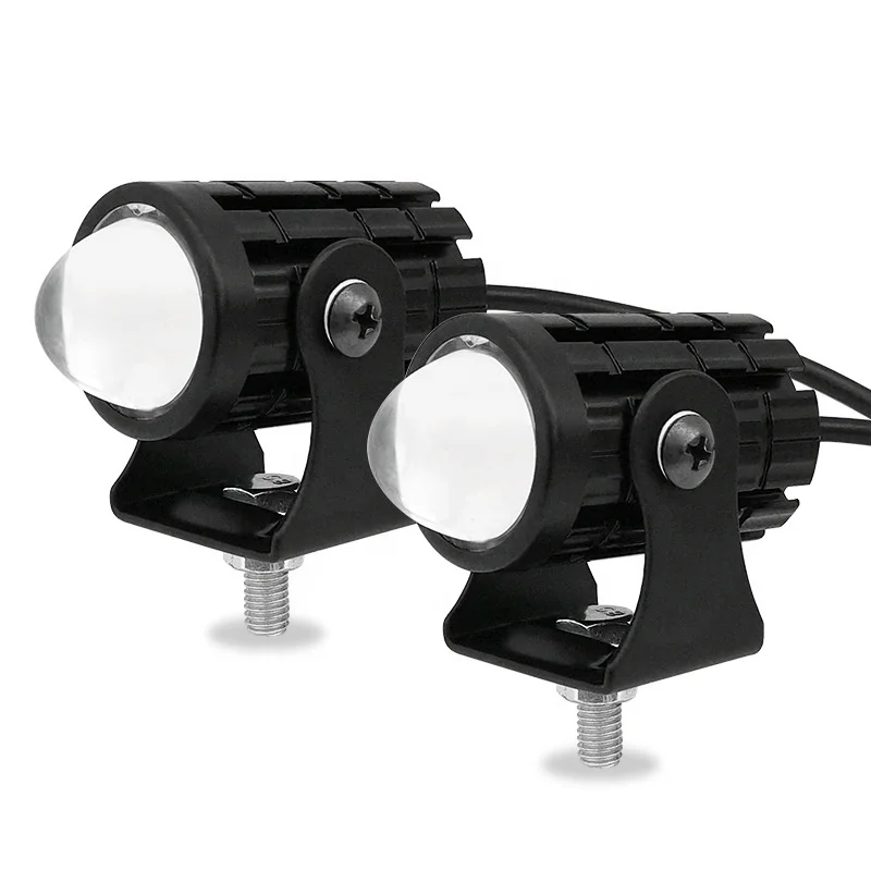 LED Spotlight Two Color Car Motorcycle Strobe Work Light LED Headlight Projector Lens Spots Fog Lights