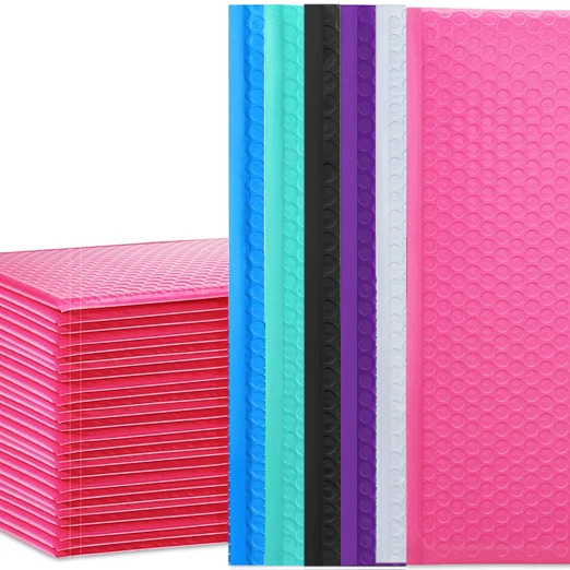 Wholesale 100% Biodegradable Black Pink Bubble Mailer Padded Envelopes Postal Packaging Bags with Bubble