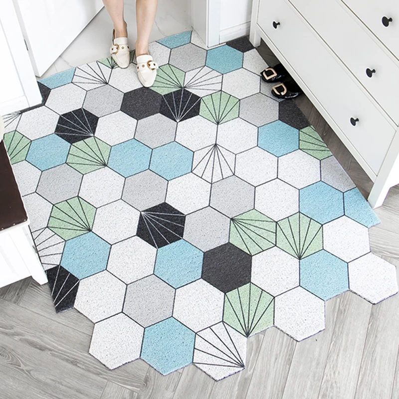 The Fine Quality PVC Coil Kitchen Mat Vinyl Loop carpet for living room entrance modern mats