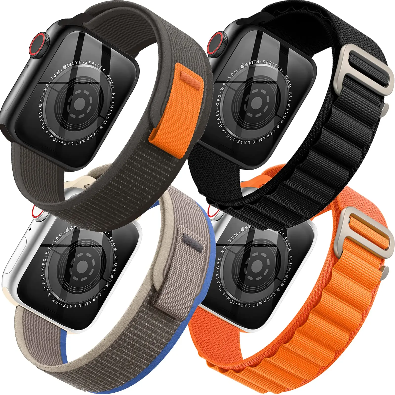 Wholesale Alpine Loop Strap Luxury Nylon Watch Bands  For Apple Watch Straps 8 SE 7 For Apple Watch Ultra band 49mm 45mm 41mm