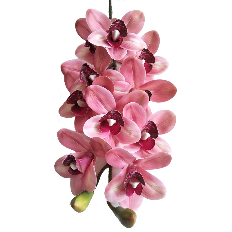 Wholesalers Preserved Violet Artificial Violet Cymbidium Orchid Flower