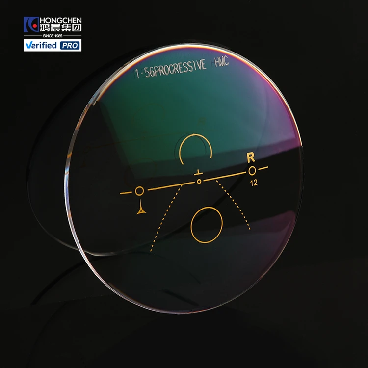 Hongchen Best Price 1.56 Free Form Progressive Blue Block UV420 Eyeglass Lens Clear Optical Lenses with HMC Coating