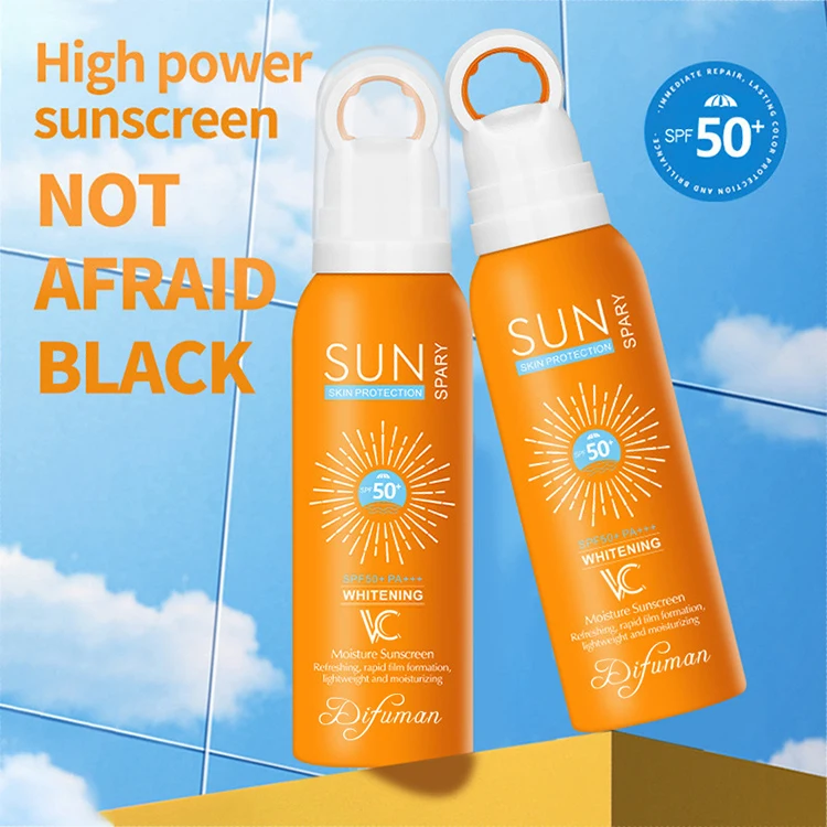 Private Label Sunscreen SPF 50 Long-Lasting Protection UV Moisturizing Waterproof Sunblock Spray Body Sunscreen Spray