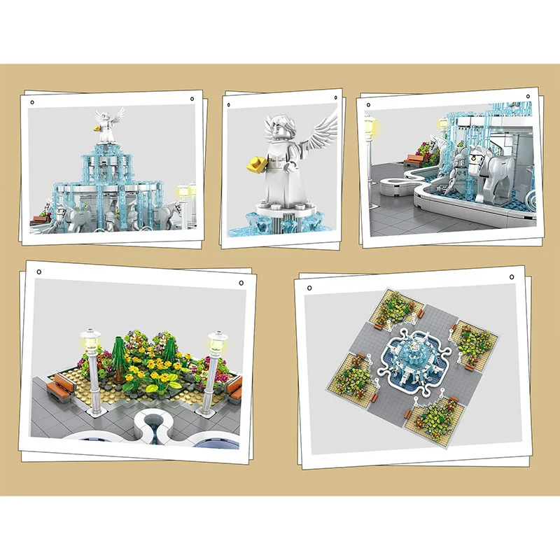 Форма King 16003 Ангел квадратный уличный вид игрушка 2021 детская Сборка строительный блок Детский Рождественский подарок образование Legoi