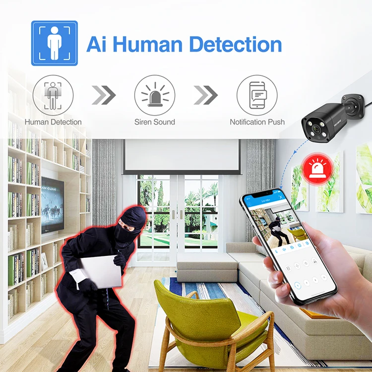  5 МП PoE Cctv наружная Ip-камера комплект NVR 48 В P2P 16CH IP ИК Ночное Видение система