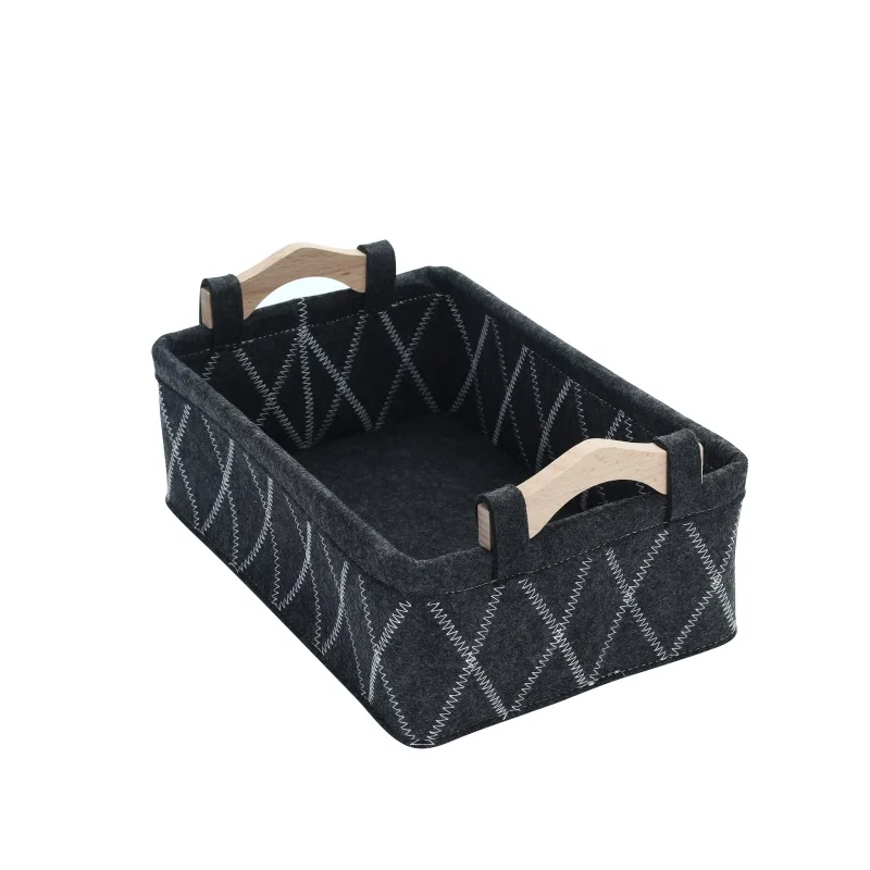 2021 new style felt storage box different size organizer sundries storage collection box with handle