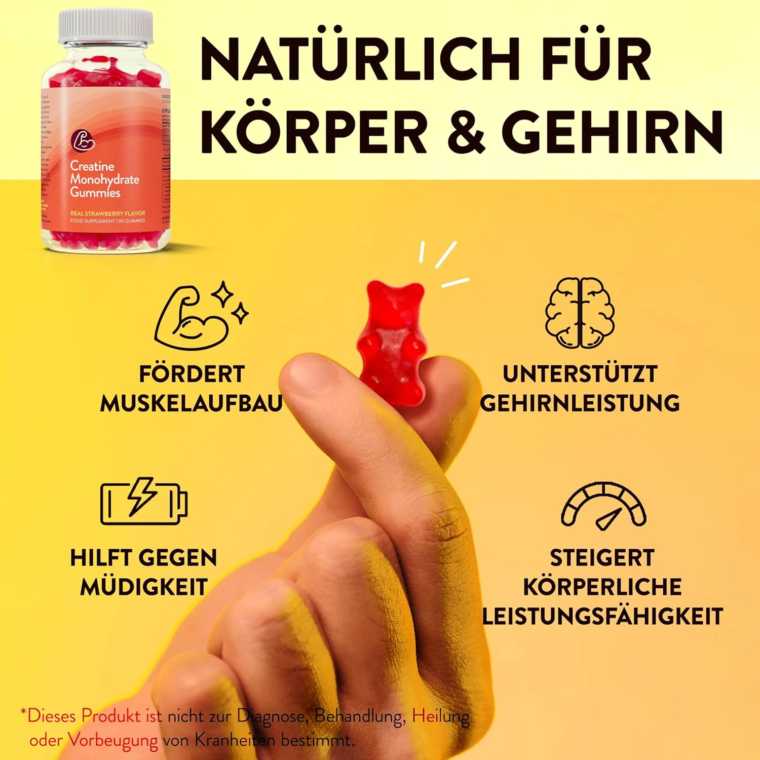 OEM Vegan Creatine Chews For Muscle Growth Muscle Recovery Workout Recovery Anaerobic Endurance Creatine Monohydrate Gummies