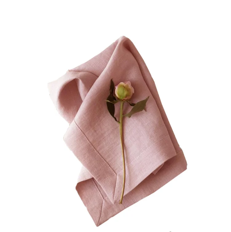 100% French Linen Fabric Table Napkin Washable Linen Napkin Linen Dinner Napkin