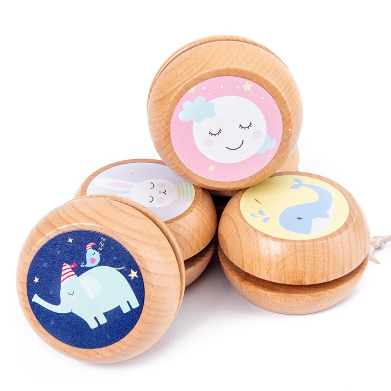Classic Wooden Customized Promotion Yoyo Toy Cheap Toys Wood Promotional Gift for Kids