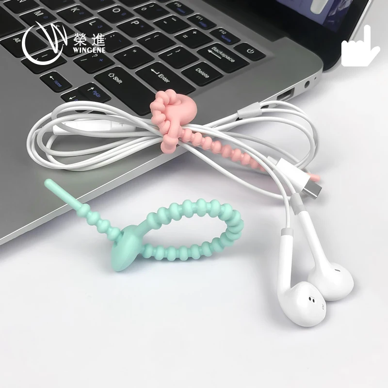 Multi-use Silicone Reusable Flexible Colorful Wire Cable Ties