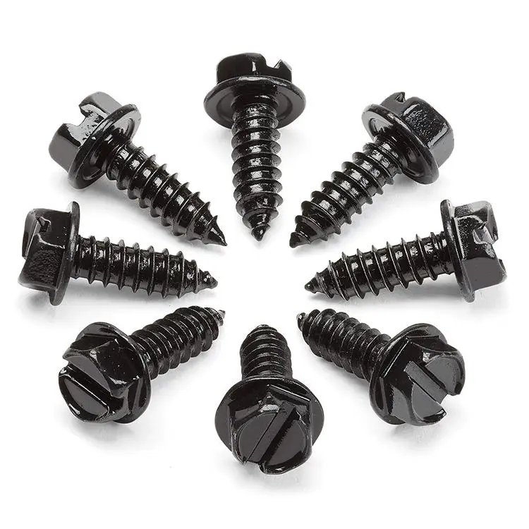 Stainless Steel Black License Plate Frame Screws for Fastening License Plates