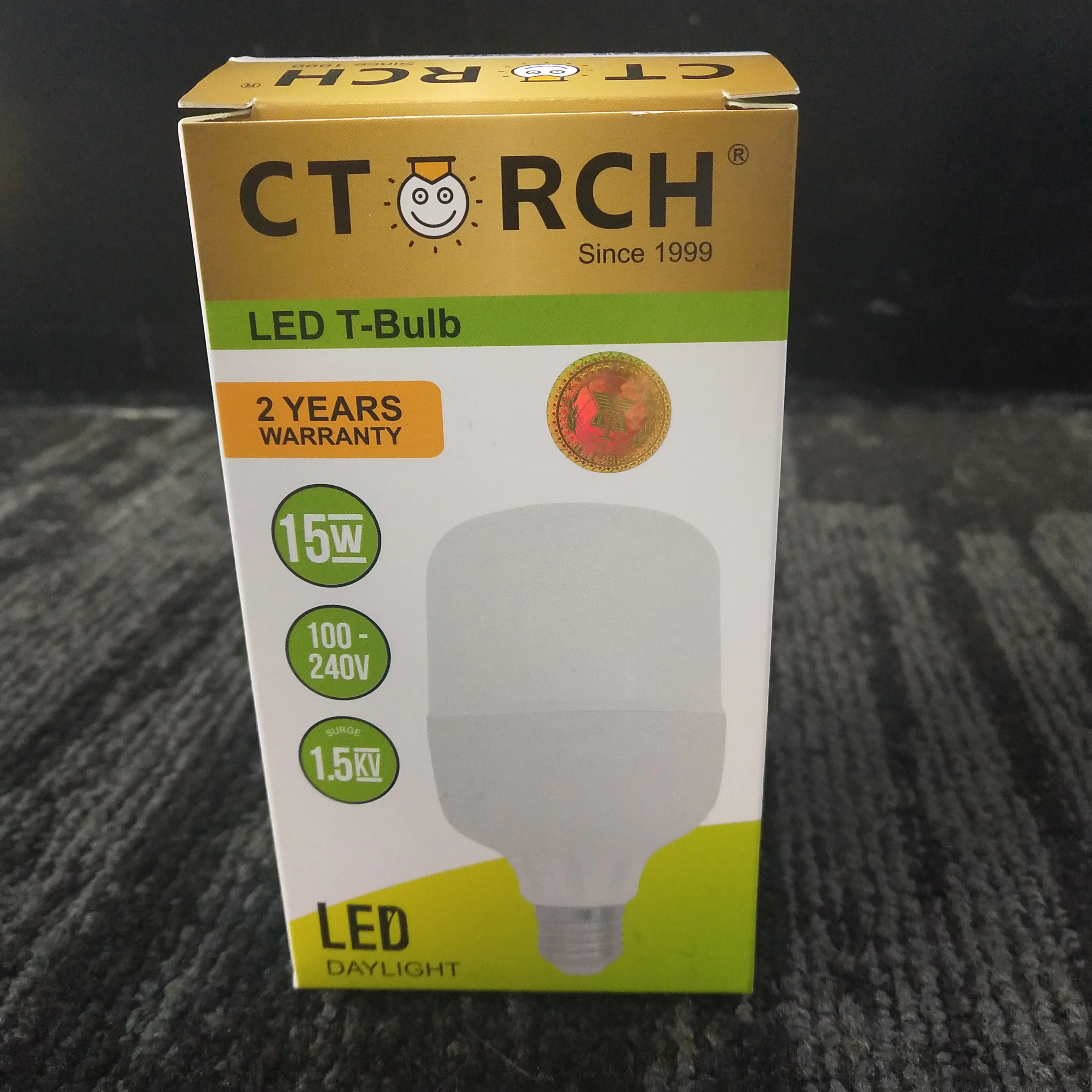 CTORCH LED 15W E27 B22 6500K Diamond 1.5kv surge pillar  T bulb