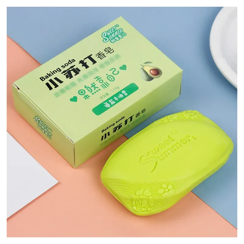 Private brand Baking soda Sea Salt Body Wash Cleansing Moisturizing whitening soap Face wash soap