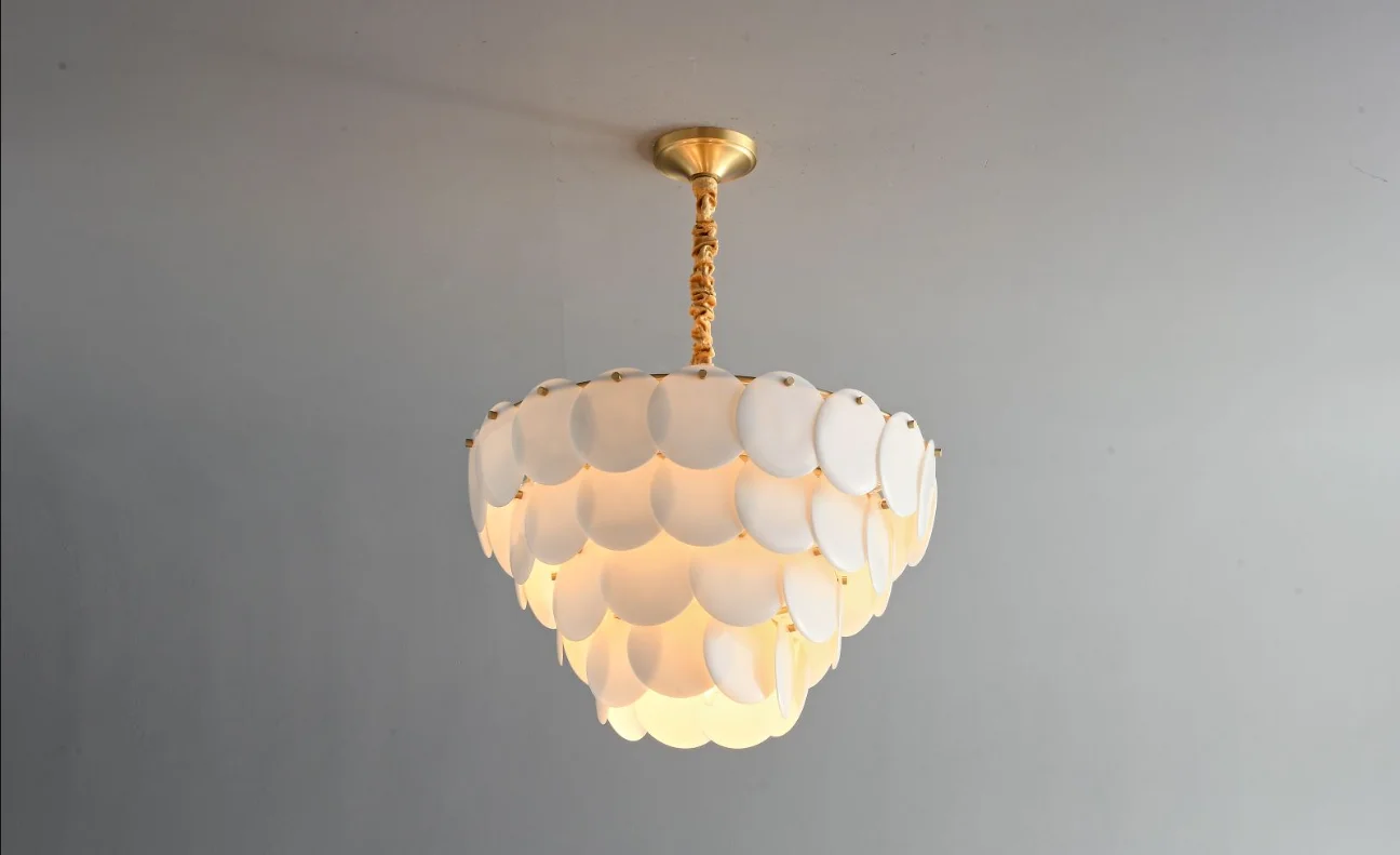 High performance luxury design hardware indoor hotel living room petal wrapping design chandelier pendant lamp