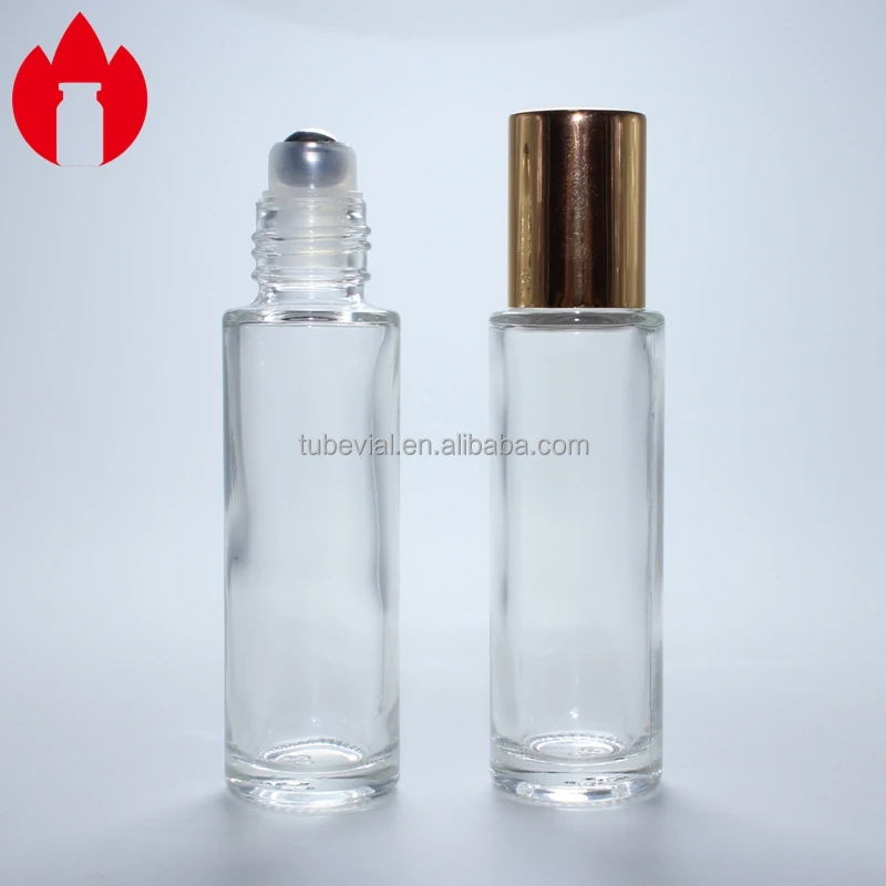Empty 15ml Cosmetic Perfume Essential Oil Roll On Glass Bottle Vial