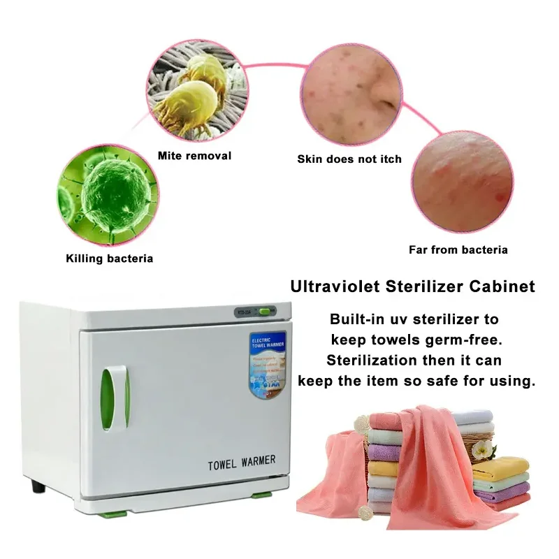 Hotsale Hair Salon Equipment 16L Heating Sterilizer Electric Hot Towel Warmer Ozone Disinfecting Tower Warmer Cabinet