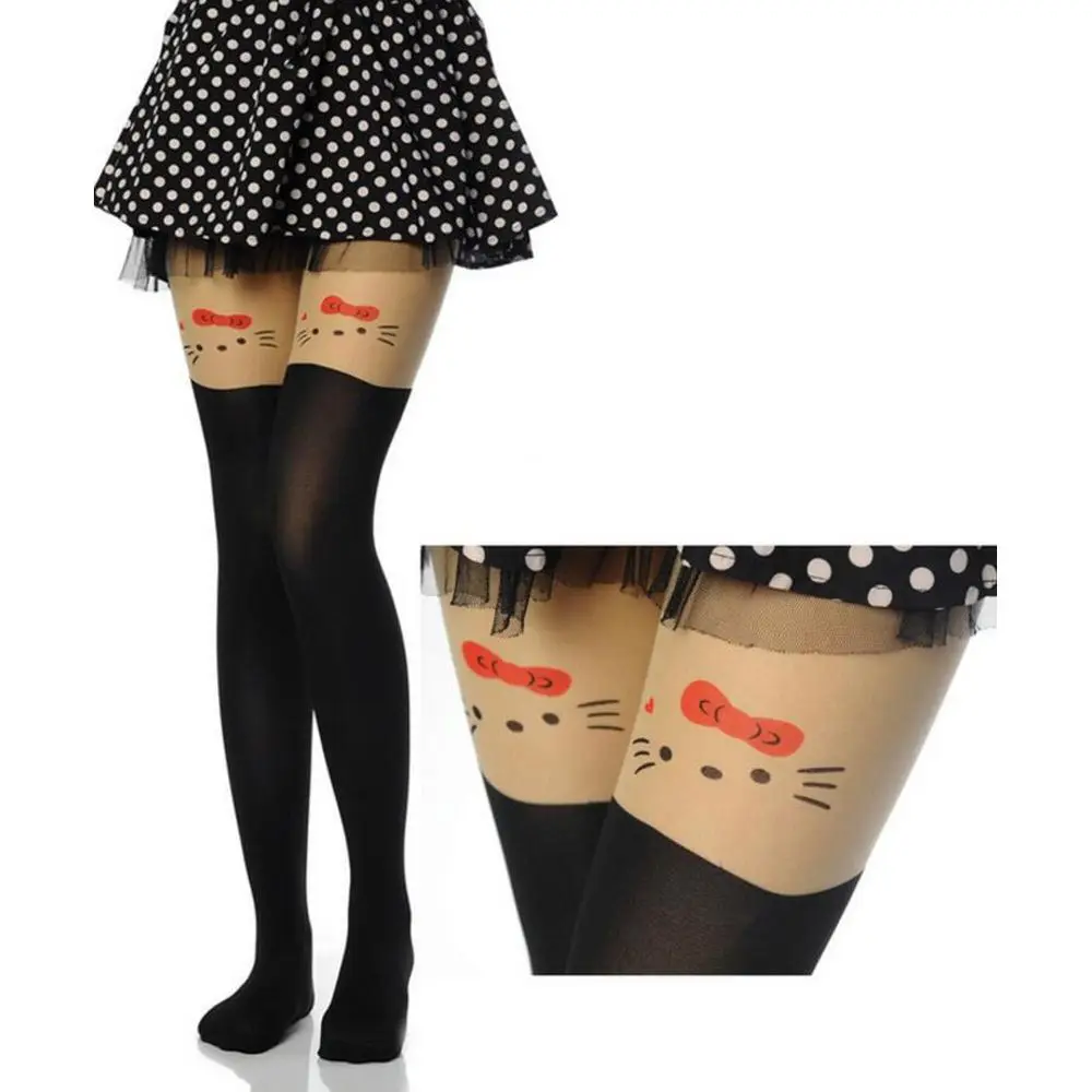 
New Sexy Stockings Women Cute Cat Tail Leggings Female Catoon Sexy Sheer Pantyhose Long Sexy Stocking 