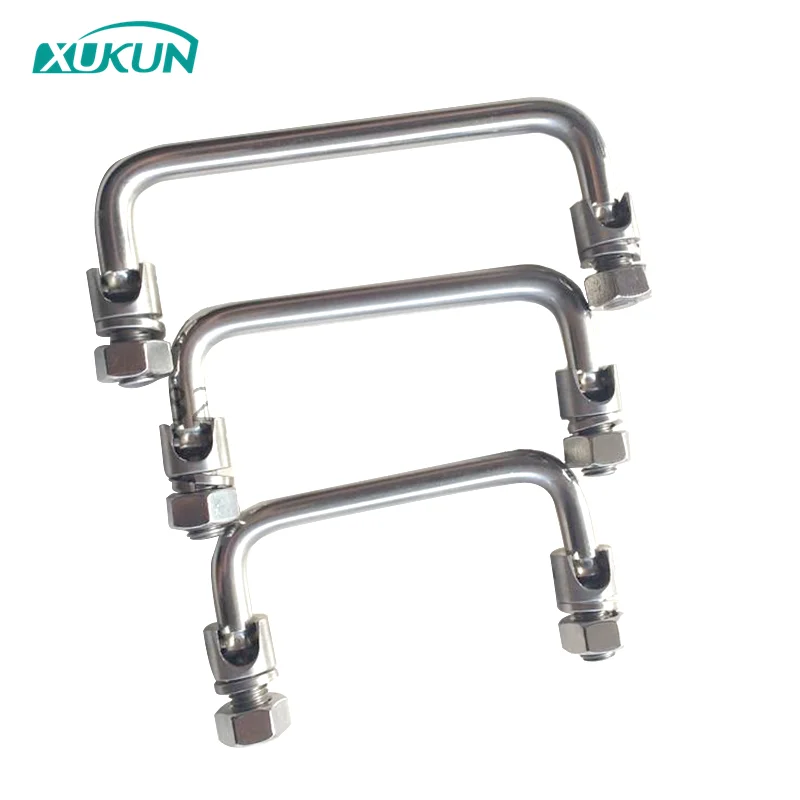 Industrial Handle Stainless Steel Round Bar Folding Handle Bright Chrome Plated Cabinet Handles UWAFNT