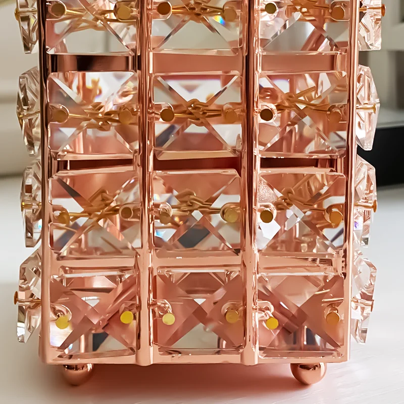 Crystal pen holder Cosmetic container stowable decorative box