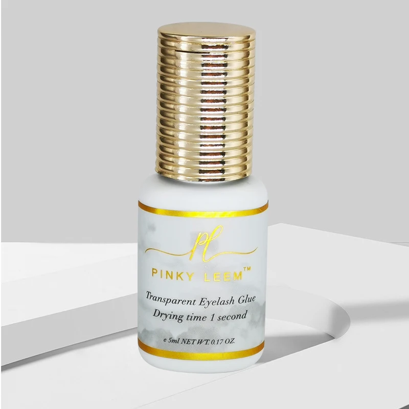Pinky Leem Custom 0.5,1Second Eyelash Extension Glue Strong Waterproof Lash Glue Adhesive fast drying clear low fumes lash glue