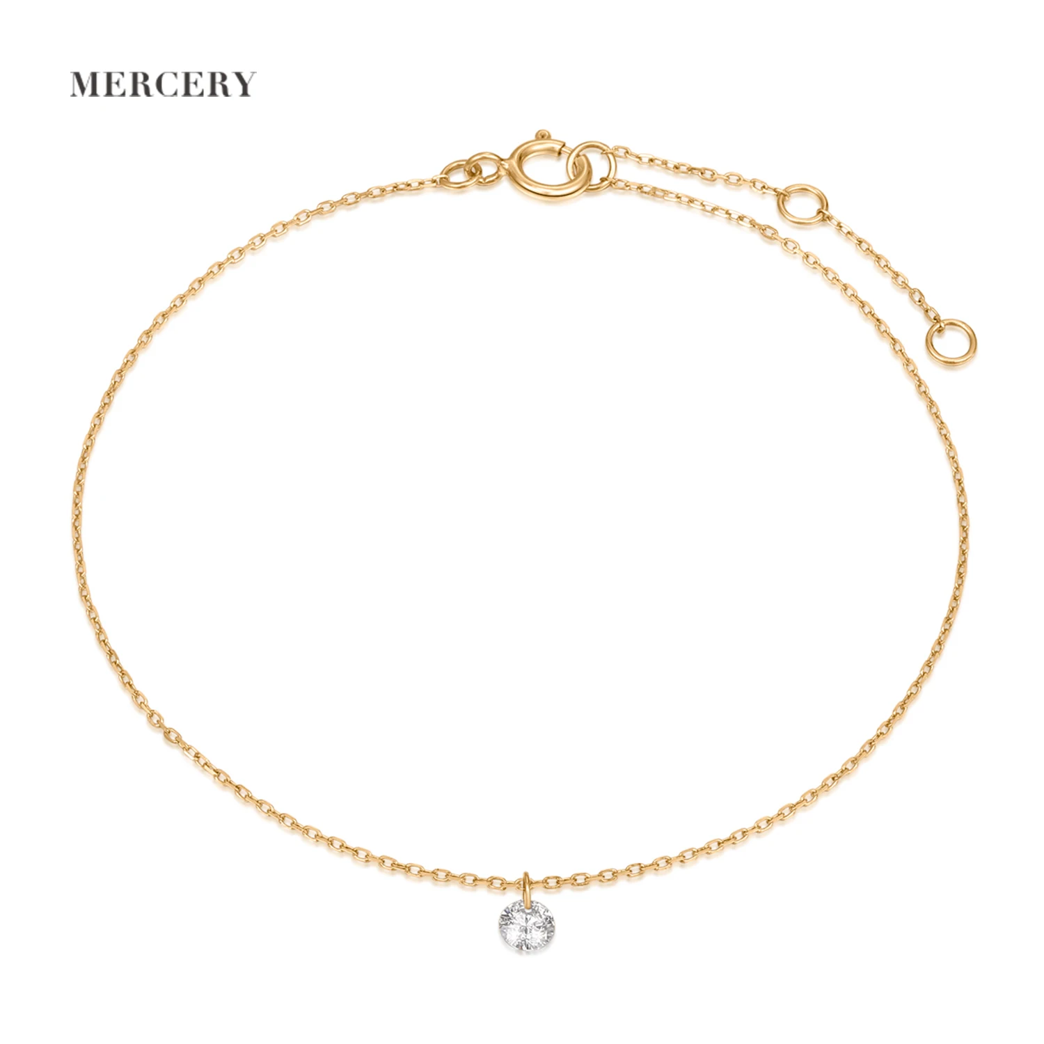 Mercery Popular Products 2023 Fine Jewelry 14K Gold Bracelet With Diamonds Minimalist Bracelet Jewelry Luxury Bracelet For Women