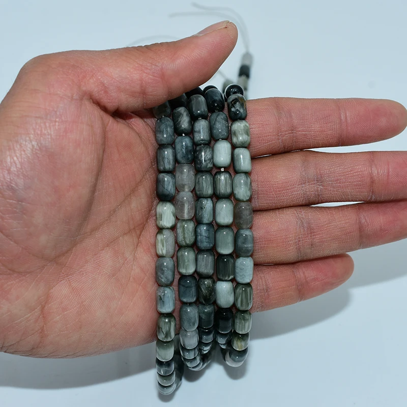 Wholesale 6*9mm Eagle Eye Tube Beads Natural Gemstones for DIY Jewelry Making