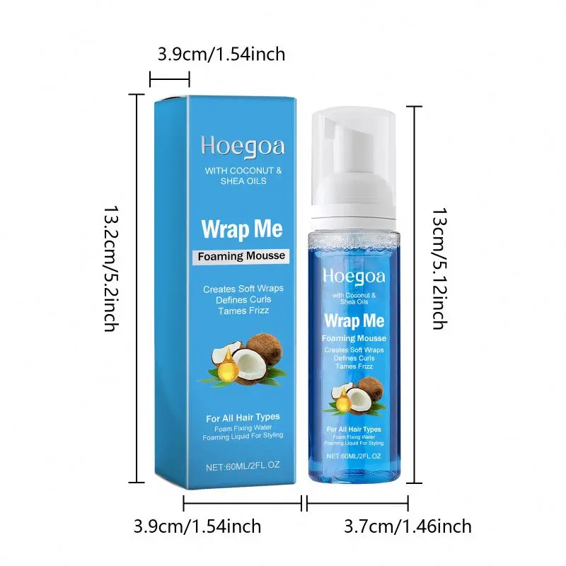 hoegoa New Arrival Private Label For Braids Styling Foam Curly Hair Mousse