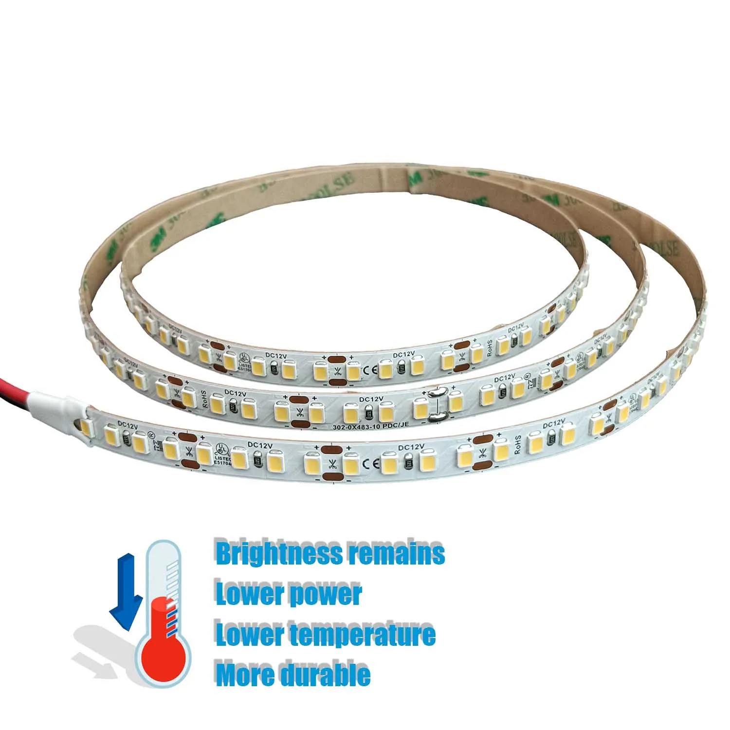 Высокая яркость низкая мощность и температура LM-80 SMD2835 160 светодиодов низкотемпературная световая лента