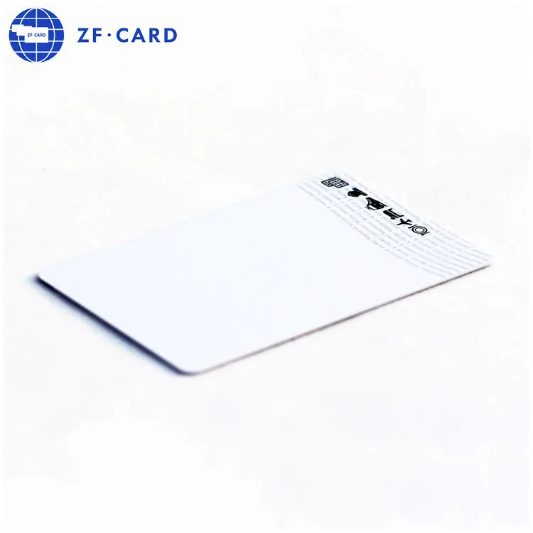 Standard PVC  white blank chip contact card  Wholesale Printable Rfid sle4442 smart  nfc black card supplier