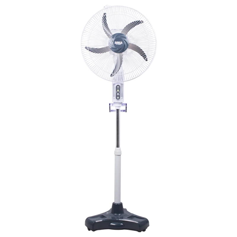 SUNCA  rechargeable electric fan with an LED emergency light that can turn its head remotely