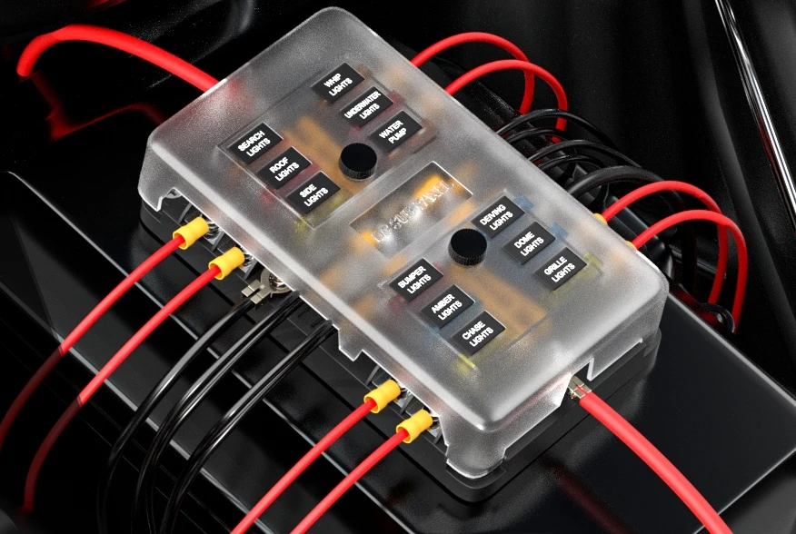 16 Way Fuse Box Dual Circuit Automotive Fuse Box Holder Panel