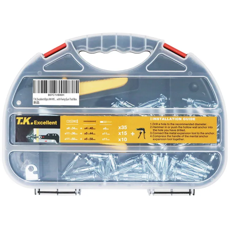 Manufacturer anchor box with fixing gun popular design hit sale hollow wall anchor kit