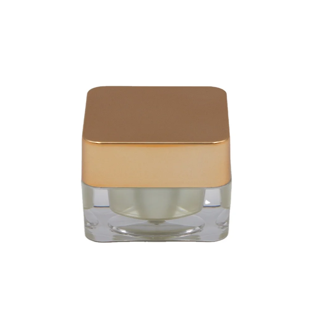 square custom acrylic luxury gold small lip balm plastic new jar 10g