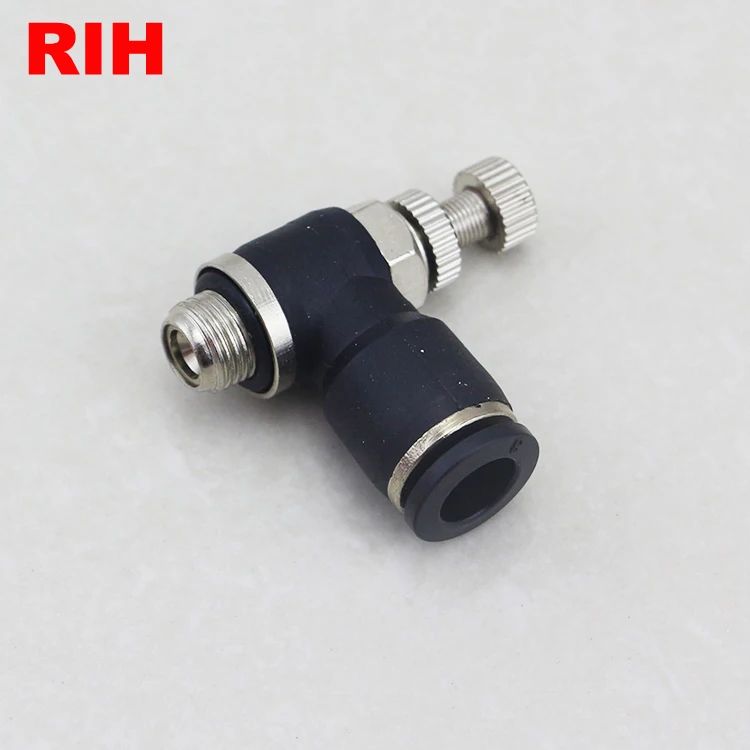 SL4-01 speed control valve 1/8' thread 4MM tube Push-in pneumatic air flow regulator throttle valve fitting