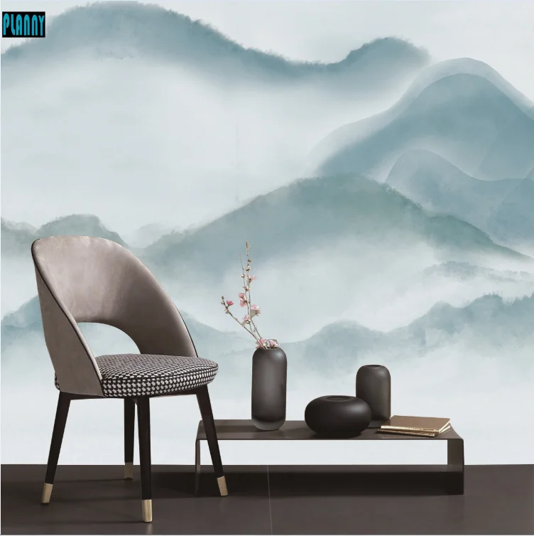 2023 New Design Chinese style High quality Mountain mural delicate and pretty wall paper