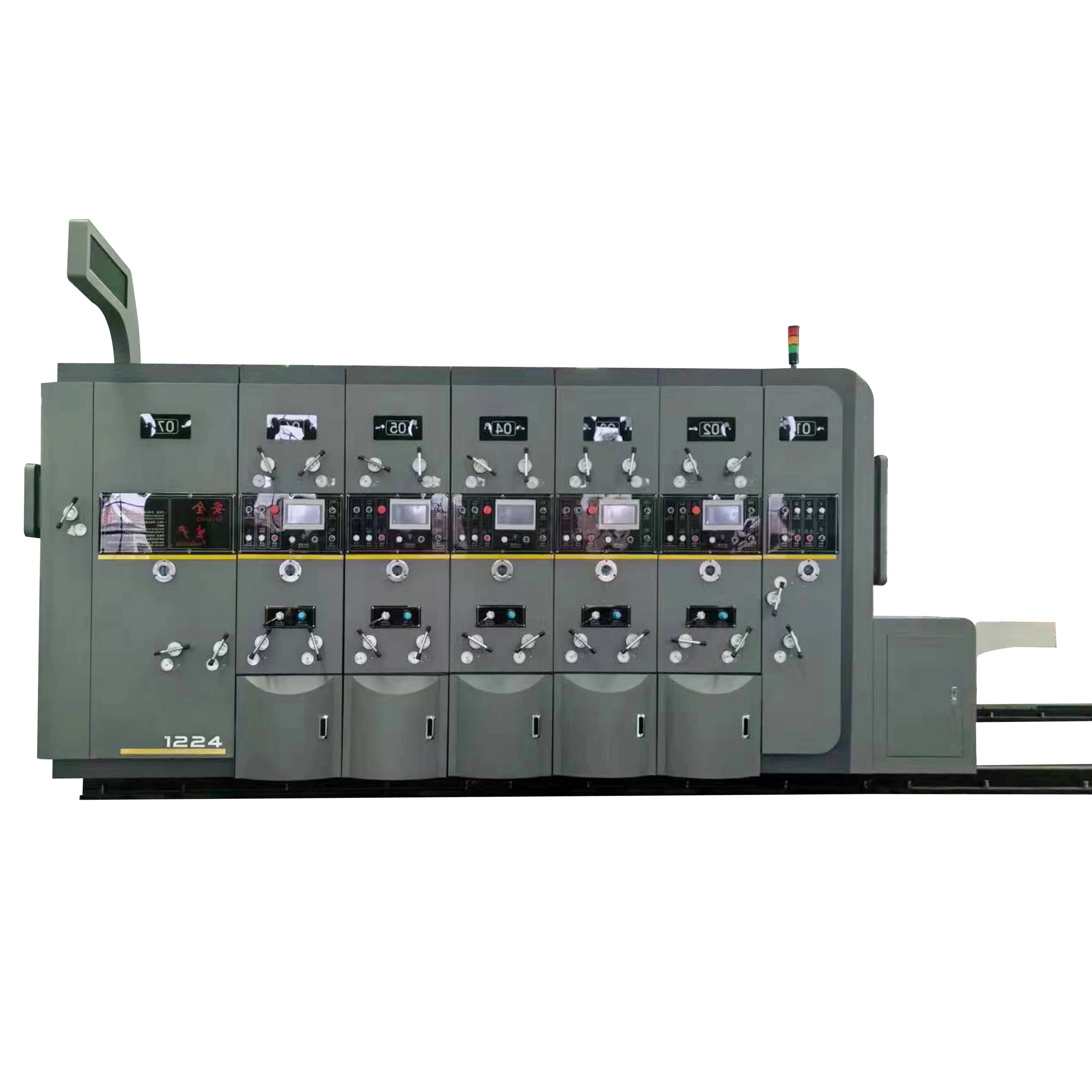 Full  Automatic Flexo 3 4 5 Colors Printer Slotter Die Cutter Corrugated Cardboard Carton Box Printing Machine