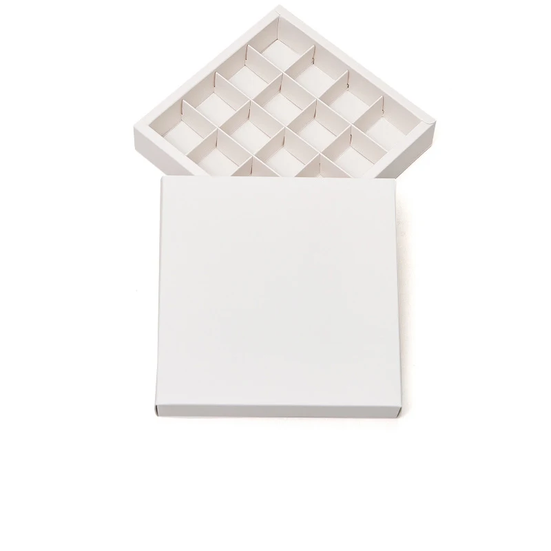 handmade paper white packaging 6-9-12-16pcs insert chocolate box