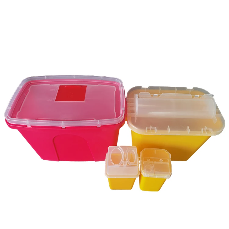 Hot sell 1L 2L 3L 5L 8L 15L 23L 25L yellow Medical Safety Boxes paper plastic Sharp disposal Container For Syringe Needle