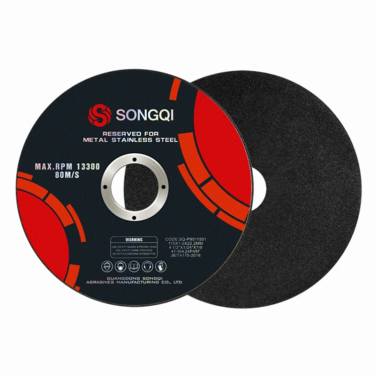 SONGQI Low MOQ 4 1/2 inch abrasive tools disco de corte 4 1/2 cutting disc for metal/SS/steel