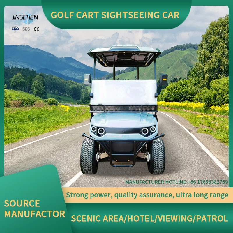 2 4 6 8 seater golf cart sightseeing cart steel frame injection molded shell infinite speed system new energy golf cart