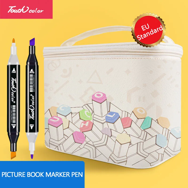 
 204 цветов для творческого рисования Маркер для белой доски имеют спиртовую основу искусство рисования набросков для раскрашивания для взрослых и маркер для белой доски с белым сумка для переноски  